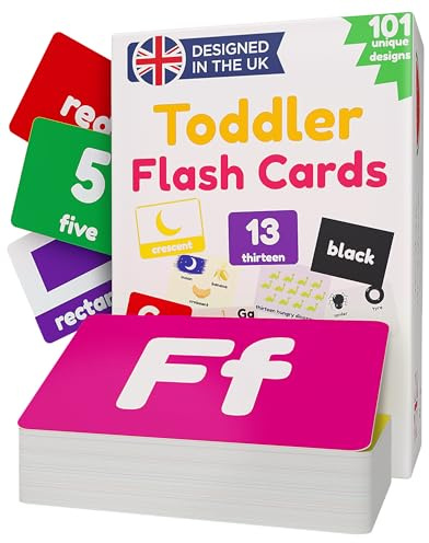 Flash Cards For Toddlers Age 1 2 3 | Alphabet Toddler Flashcards | Letters, Numbers, ABC, Animal, Colours Flash Cards for Kids | 101 Unique Toddler Learning Cards | Language & Speech Development Toys