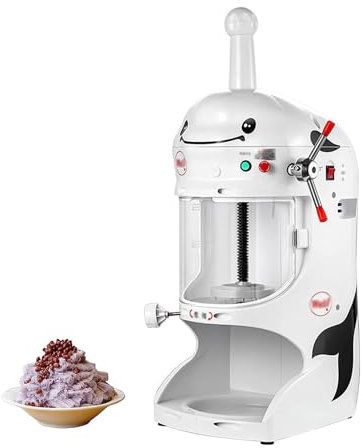 SenhE Macchina per Il Ghiaccio Tritato Elettrica, Tritaghiaccio Regolabile a Spessore Macchina per Catering per Cucina Domestica Bar Latte Negozio di tè Caffetteria