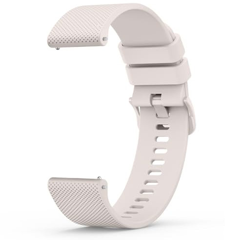 Vancle Garmin Armband 20mm, Silikon Sport Ersatzarmbänder für Venu Sq 2 Music (Starlight)
