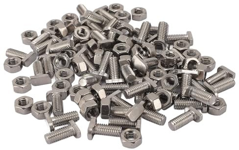50 Sets Gewächshaus-Muttern und -Schrauben, Edelstahl-Ex-Muttern und Hammerkopfschrauben, Gewächshausschrauben M6 X 13, Schrauben, M6-Muttern, Werkzeug-Sortiment-Set für die