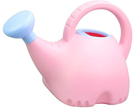 COSMEVIVI Regadera para Niños De Dibujos Animados Diseño De Elefante, Capacidad 1,5 L, Asa Portátil, Boca Larga, Color Rosa y Azul, Adecuado para Regar Plantas Interiores y Exteriores