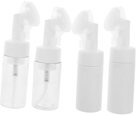 FOYTOKI Gesichtsreinigungsbürsten zur Aufnahme von Hautpflegeprodukten 4 Stück aus Kunststoff im Design mit Weißer Flasche Praktisch und Einfach