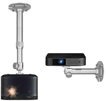 lskdnrufh Projector Stand Hanging Ceiling Bracket ﻿Projector Bracket Hanging Wall Telescopic Projector Fixed Bracket Projector Mount(Silver)