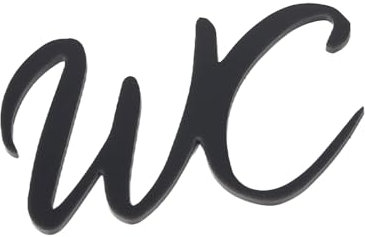 Targhetta per WC - Targhetta In 3D Autoadesiva per WC Nero Cartello Porta Cartello Toilette Ospiti Autoadesivo Segno Targa Toilette per Porta Ingresso Personalizzata