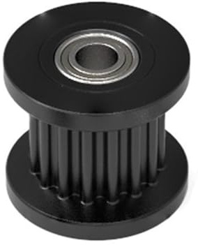 Rimmean 2 stücke GT2 Umlenkrolle for 3D Drucker Teile Aluminium 2GT Timing Pulley 16 20 Zahn Schwarz Riemenscheiben Bohrung 3mm 5mm Breite 6 10(20T W10 B5 with T)