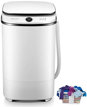 Générique Mini machine à laver et sécher portable, lave-linge semi-automatique avec minuterie rotative, lave-chaussures for maison, dortoir, appartement, camping-car, voyage, extérieur