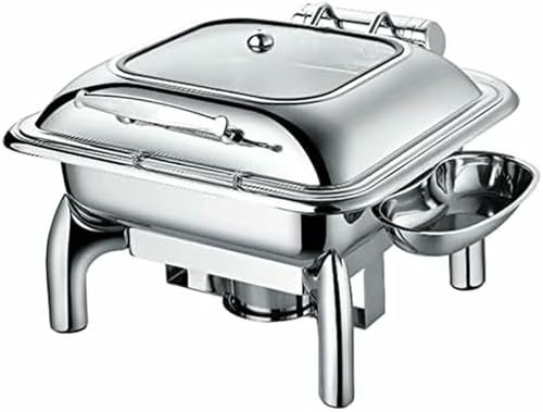 Chafing DISH Set, 6L, Stainless Steel Buffet Heat Tablet With Water Pan And Fuel Holders, For Restaurant, Catering, Parties, Weddings, Picnics, Food Warmers ~/