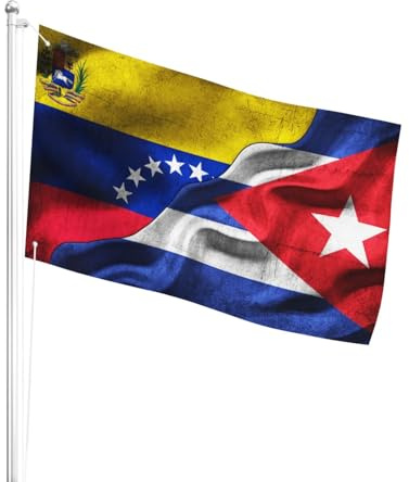 Color Vivo Bandera Del Patio Venezolano Venezuela Cuba Cubano Bandera De Jardín Resistente A La Decoloración Uv Pride Flag Para Hogar, Balcón, Granja, 3X5 Ft