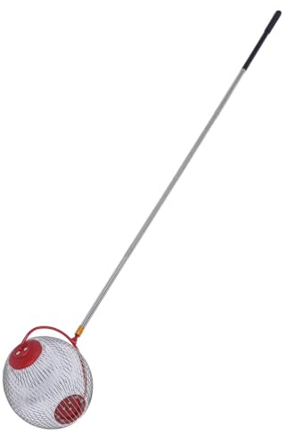 Ejoyous Apfelsammler Rollsammler, Nusssammler Eichelsammler,Edelstahl Walnuss-Sammler Kastaniensammler Outdoor Handwerkzeug, für Obst Nüsse Kastanien Apfel Birne Orange (Small)