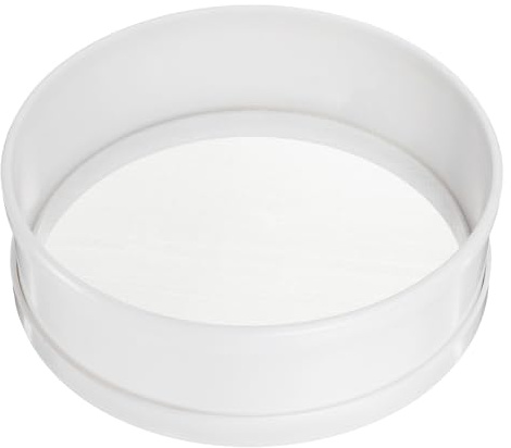 QUARKZMAN Cernidor Harina Acero Inoxidable, Cernidor Redondo 6 Pulgadas 50 Mallas Tamiz Fino Mini para Hornear Pastel Pan, Blanco