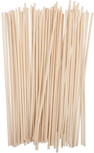BESPORTBLE 100 Varillas Difusoras de Ratán Natural para Aceites Esenciales Varillas Aromáticas de 3 MM X 20 CM Accesorios para Difusores de Aroma el Hogar Ideales para Aromaterapia y