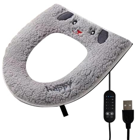 Generico Riscaldatore per Sedile WC - 5 Temperature Regolabili con Timer | Copriwater Morbido Riscaldato | per Bagno Hotel Appartamento E Clima Invernale