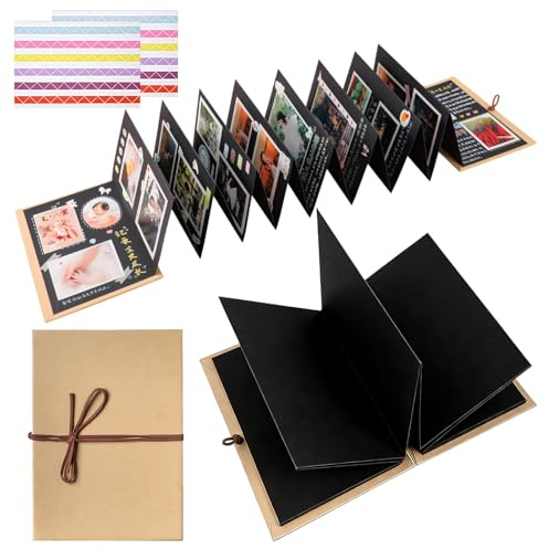 2 Stück Leporello für Fotos, Fotobuch zum Einkleben, 34 Seiten Fotoalbum Klein, DIY Scrapbook Fotobuch zum Selbstgestalten, Scrapbook Album Klein für Geburtstags, Hochzeit, Abschluss Geschenk | Fotoalbum Klein, DIY Scrapbook Fotobuch zum Selbstgestalten, Scrapbook Album für Geburtstags, Hochzeit, Abschluss Geschenk