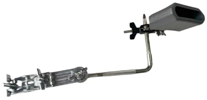 ＡＷＨＡＯ Soporte para Bombo con Campana, Soporte para Platillos, Soporte Metálico con en Forma de L Y Abrazadera, Gris