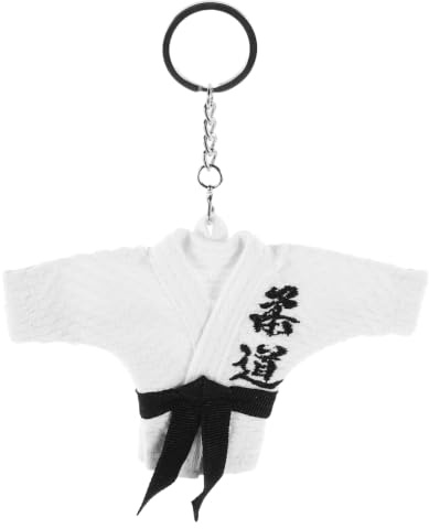 Holibanna - Llavero, diseño de artes marciales, kimono blanco, judo sólido, para entusiastas del karate, presente, descuento de graduación, accesorio sólido, unisex