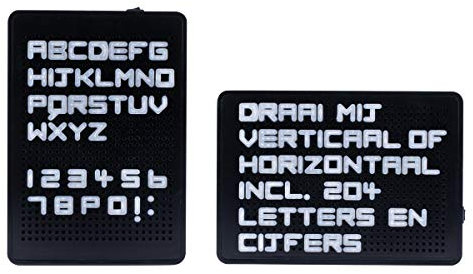 Dresz PEG-Briefbrett, Notiztafel, Memoboard, 204 weiße Buchstaben, Zahlen & Symbole, Retro-Design, A5, 15,2 x 21,6 x 2,6 Zoll