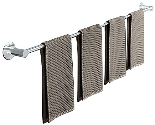 Badezimmer-Hardware und -küche Große Handtuchstange, Wandhalterung SUS304 Edelstahl Einzelhandtuchständer, lang, 30 cm-120cm, Schraubinstallation, Silber (Size : 110cm)