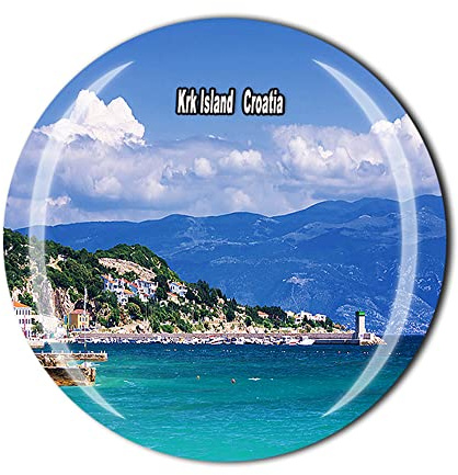 Krk Island Kroatien Kühlschrankmagnet Kristall Touristen Souvenir Geschenkkollektion Kühlschrank Magnet Aufkleber