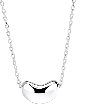 MAYIYAHO 925 Sterling Silber Bohnen Halsketten Anhänger für Frauen Hochwertiger Sterling-Silber-Schmuck
