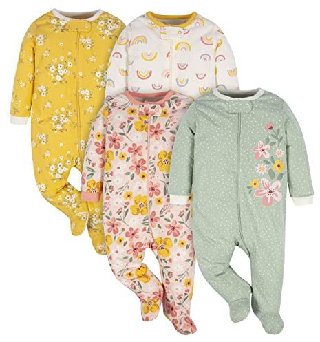 Gerber Baby Girls' 5-Pack Short Sleeve Variety Onesies Bodysuits