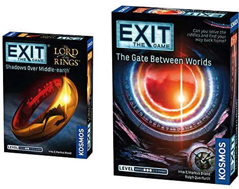 Thames & Kosmos | 692683 | EXiT: The Lord Of The Rings – Shadows Over Middle-Earth & | 692879 | EXiT: The Gate Between Worlds| Difficulty Level: 3 out of 5| Unique Escape Room Game, 1-4 Players
