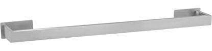 WENKO Turbo-Loc® Badetuchstange UNO Genova Matt 60 cm, Handtuchstange aus Edelstahl ideal für Badetücher oder Handtücher, Befestigen ohne Bohren, rostfrei, (B x H x T): 61 x 4,4 x 7,6 cm