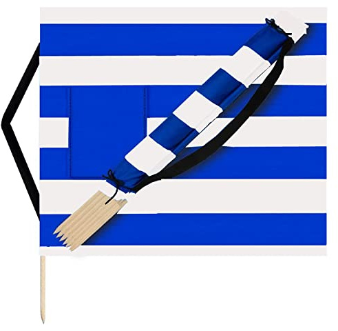 SILUK Paravento da spiaggia (12 m, blu/bianco)