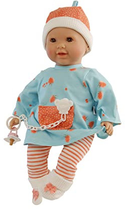 Schildkröt Schnullerbaby Lenchen Gr. 37 cm (Mal Haar, Braune Schlafaugen, Baby Puppe inkl. Kleidung) 2837261