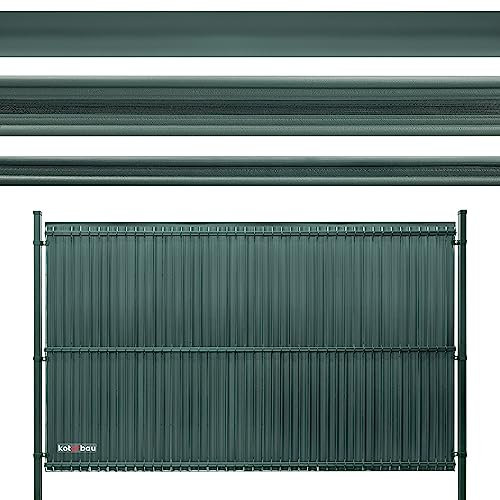 KOTARBAU® Sichtschutz für vertikale Paneele 172 x 125 cm Dunkelgrün PVC Zaunlatten für Paneele Sichtschutzzaun Schichtschutzleisten für Zaunpaneele Satz aus Kunststoff für Terrasse Garten Vertikale u