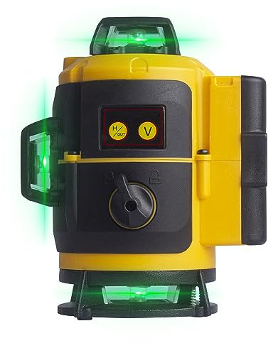 Livello Laser a Linee Incrociate, Laser Verde Autolivellante 4 * 360, Livello a 16 Linee con Telecomando, Impermeabile IP45