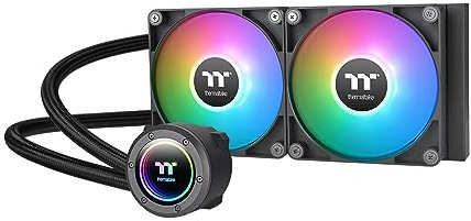 Thermaltake TH240 ARGB Sync V2 Refroidisseur liquide CPU/refroidissement liquide AlO/ventilateur 120 mm x 2 / PWM 500~2000 tr/min/miroir Waterblock/MB ARGB Sync Control, CL-W361-PL12SW-A