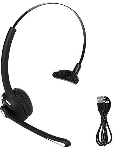 Casque Téléphonique Simple Oreille HD Micro Réglable Casque d'affaires sans Fil pour Centre D'appel Jeu Réunion Maison Ou Bureau