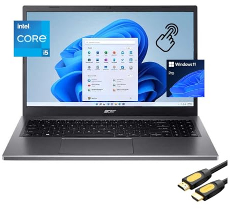 Acer Aspire 5 Laptop per affari e studenti, display touchscreen FHD da 15,6 pollici, 8 core di 13a generazione i5-13420H (fino a 4,6 GHz), RAM da 8 GB, SSD NVMe da 512 GB, tastiera, WiFi 6, webcam,