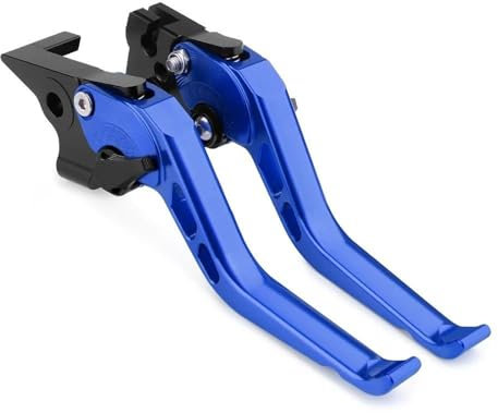 Kupplung Bremshebel Zubehör Für TENERE 700 2019 2020 2021 2022 2023 Motorrad Griffe Kurze Einstellbare Bremse Kupplung Hebel Lenker Bremskupplung(Blau)