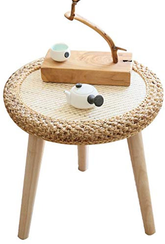 UYDJAKX Tische Mini-Kaffeetisch, rund, klein, für Wohnzimmer, Kaffee, Balkon, Tee, Laptop, Frühstück (Farbe: Braun, Größe: 50 x 50 x 50 cm) (Holzfarbe: 50 x 50 x 50 cm) Star of Light