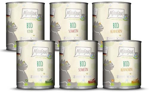 MjAMjAM - Nourriture Humide Premium pour Chats - naturellement délicieux - La Bio Box, Paquet de 6 (6 x 800g), sans céréales