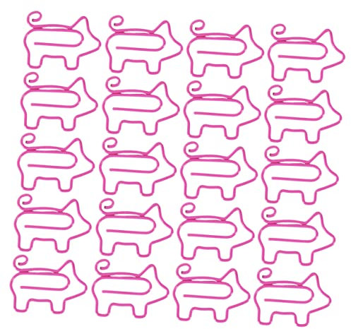 DIYEAH 100stücke Cartoon-schwein Büroklammern Aus Metall Kreatives Büro Und Schulmaterial Farbenfrohe Papieraktenhalter