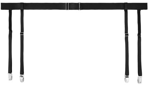 Teaaha Black Sexy Strapsgürtel, Damen Strumpfhalter, Verstellbare Hohe Elastische Befestigung Strumpfgürtel Mit 4 Metallclips Für Oberschenkel Hohe Socken, Strumpfhalter Für Kompressionsstrümpfe