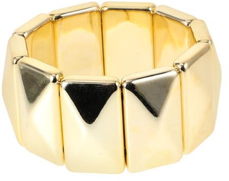 VALICLUD Bracciale Rigido Quadrato Dorato, Estensibile e Leggero, Stile Moderno e Minimalista, Adatto per Uso Quotidiano e Feste