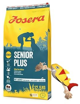 Josera - Hundefutter - Josera Exclusive SeniorPlus - Trockenfutter 12,5 KG + Goodie Hai - Vitales Hundefutter für Senioren mit Lachsöl