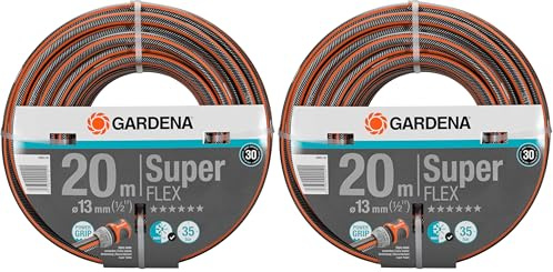 Gardena Tuyau Superflex premium 13 mm (1/2 Pouce), 20 m: tuyau de jardin avec profilé de puissance, pression de 35 bars de rafale, très flexible, stable dimensionnellement, résistant aux UV (18093-20)