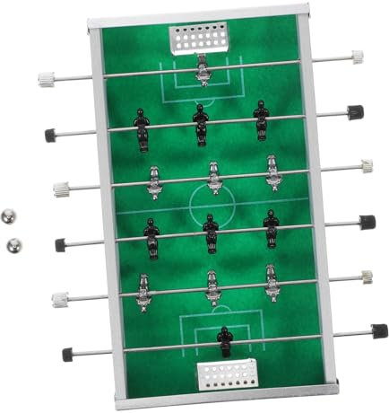 INOOMP Mini-tischfußballtisch Tragbar Für Familien Unterhaltung Tischfußballspiel Mini-tischfußballtisch Aus Robusten Materialien Für Spielzimmer Und Außenbereich