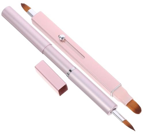 PACKOVE 2pièces Pinceau à Rétractable Pour Et Gloss Applicateur De Maquillage Avec Poils Doux Et Poignée Ergonomique Set