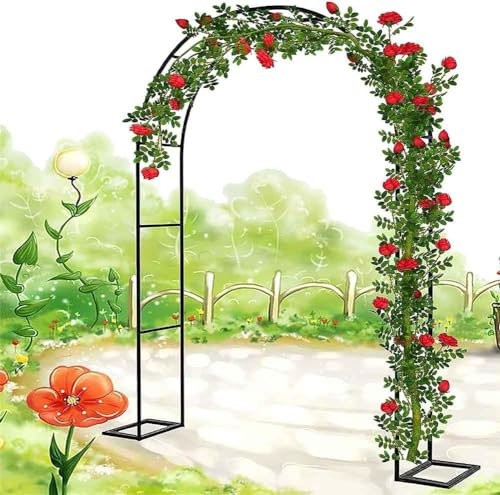 Arche de jardin extra large 300/350 cm – Support de plantes grimpantes pour rosiers, tonnelle de mariage, pergola durable pour décoration extérieure, treillis de jardin pour vignes et fleurs