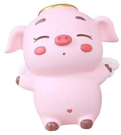Yardwe Salvadanaio Forma Maiale Adorabile Resistente Urti per Decorazione Camera Compleanno e Compatte per Scrivania