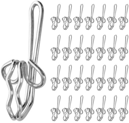150 Pcs Metal Curtain Hooks, Cur-tain Header Tape Drapery Hook, Heavy Duty Iron Wire Curtain Hooks, Curtains Rings for Window & Door Curtains, Rust Resistant