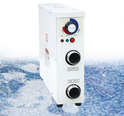 GAOXIAO Calentador de Piscina, Termostato de Agua con Control de Temperatura Autoalefactor, intercambiador de Calor para Piscinas Elevadas y Enterradas, Spas y Bañeras 220V 11KW