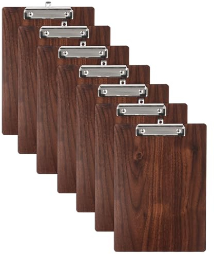 LDHHYH Klemmbrett A4 Holz, 7 Stück Schreibbrett Klemmbretter mit Metalklemme, Extra Dick 4MM Zwischenablage Schreibbrett, Clipboard A4 für Studenten, Büro, Krankenschwester(225MMx318MMx4MM)