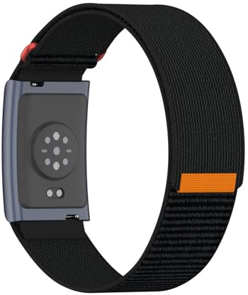 SimpleThings Armband för Amazfit Helio Strap - Justerbart elastiskt nylonarmband - Kompatibelt med aktivitetsspåraren Zepp Amazfit Helio Strap, 22mm, Nylon