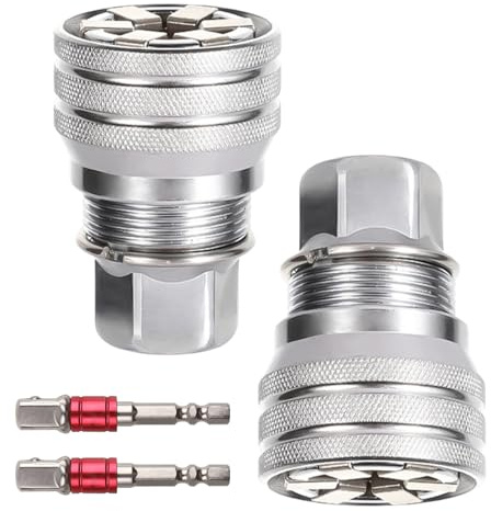 2 Socket Wrench Set, 10mm-19mm Adjustable Ratchet Wrench with Sleeves & Rods, Ideal for 3/8 Inch Drive Ratchet Torque and Power Drill, Adjustable Socket